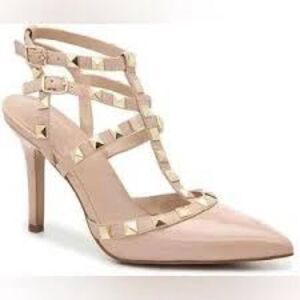 Jessica Simpson Nude Strappy Heels
